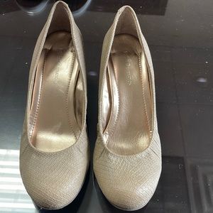 Worn once indoor, BCBG wedges
